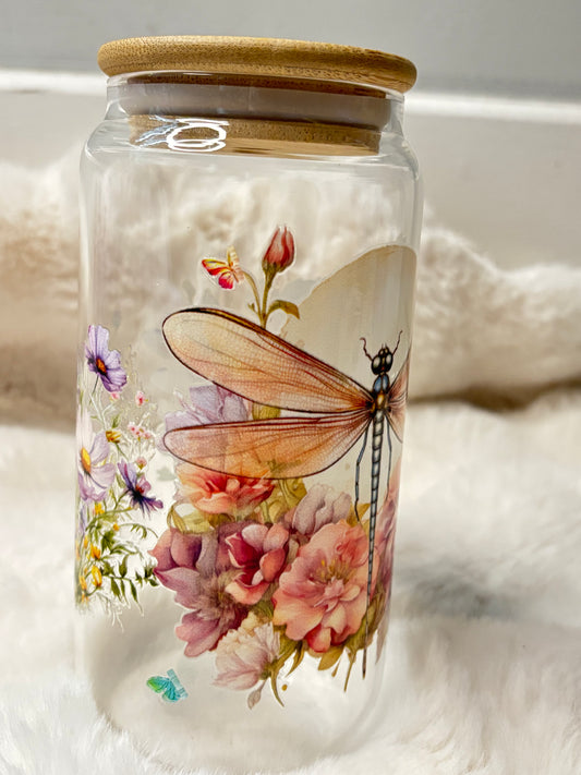 Dragonfly Glass Tumbler! 🌿💧