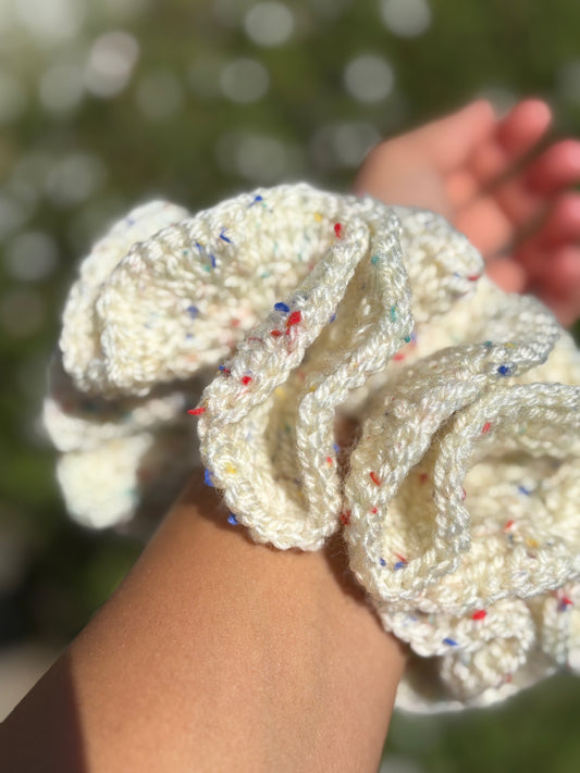 Nougat colour scrunchie