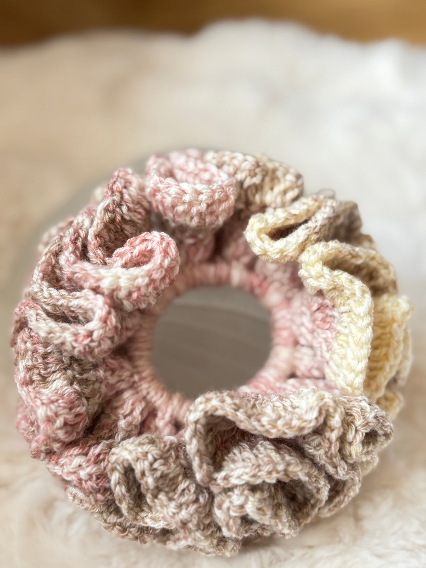 Strawberry cream scrunchie