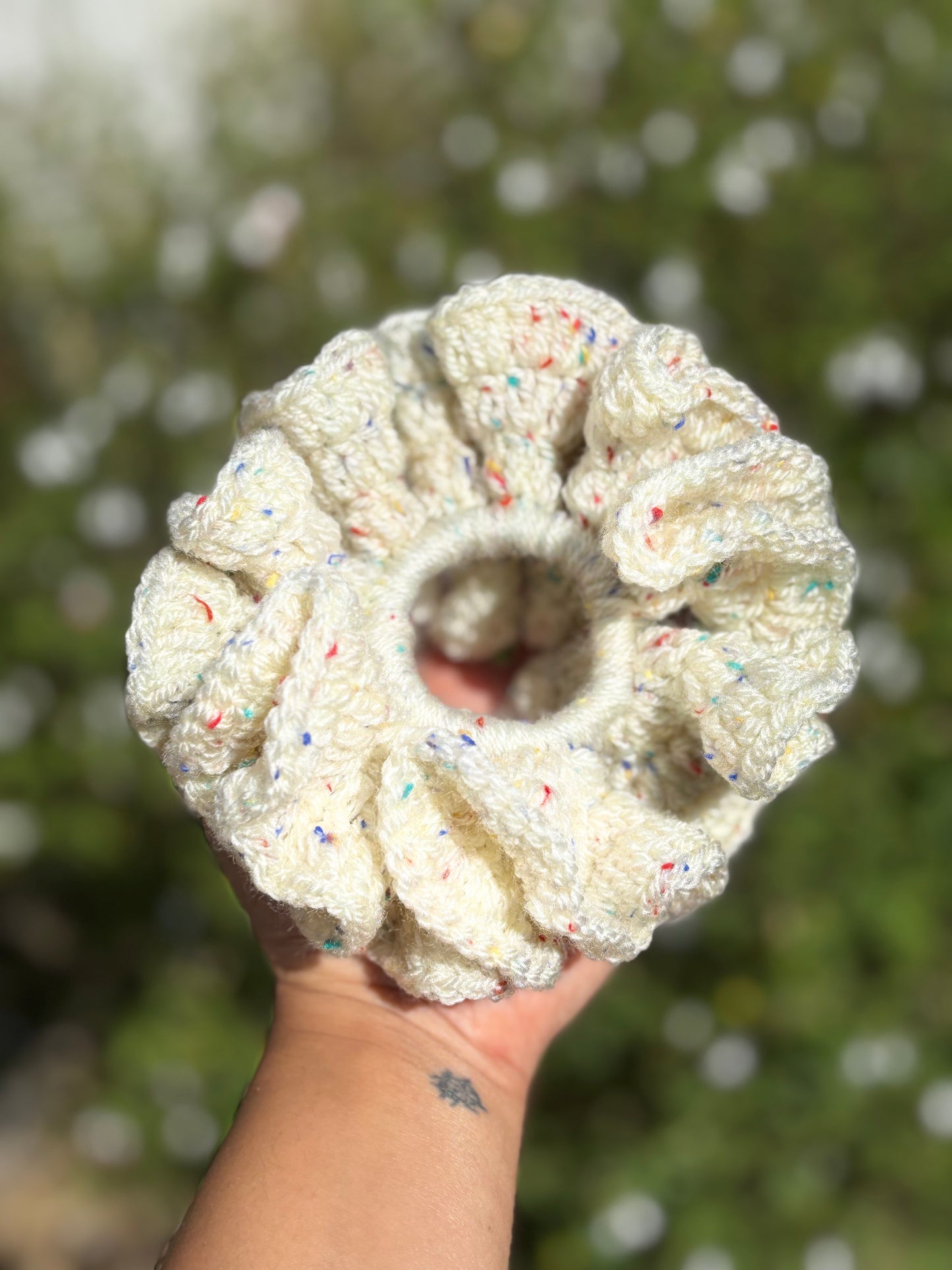 Nougat colour scrunchie
