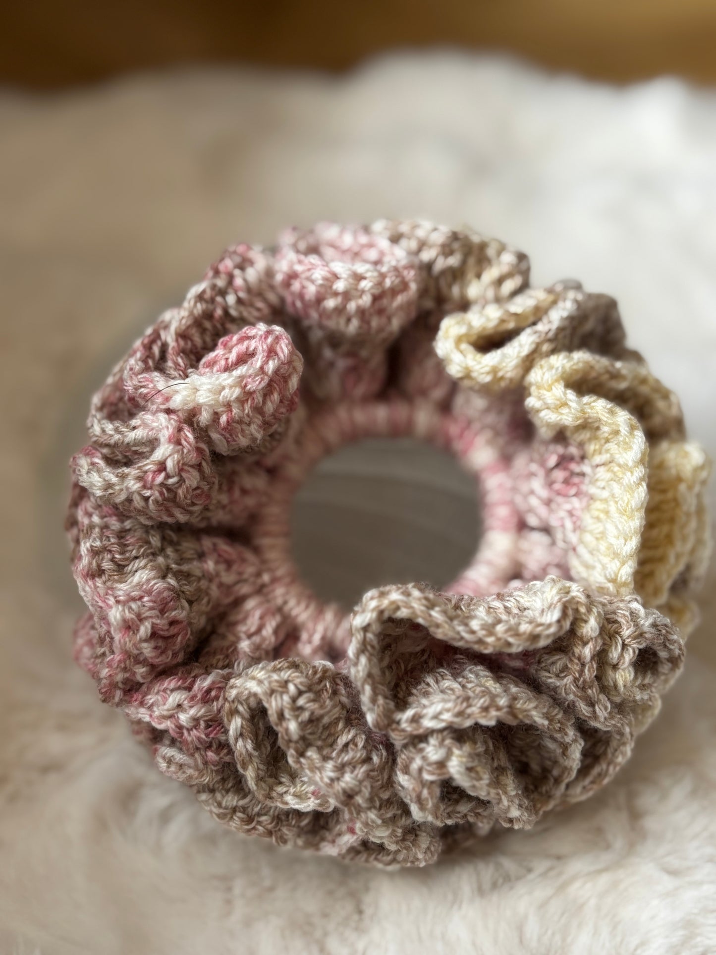 Strawberry cream scrunchie