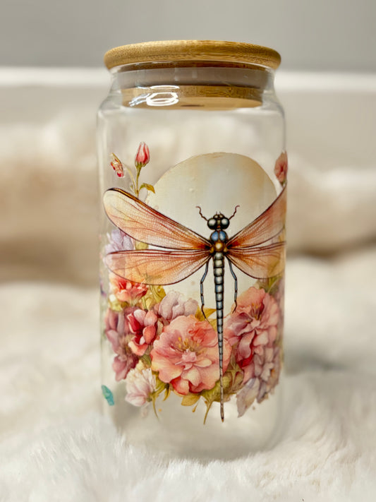 Dragonfly Glass Tumbler! 🌿💧
