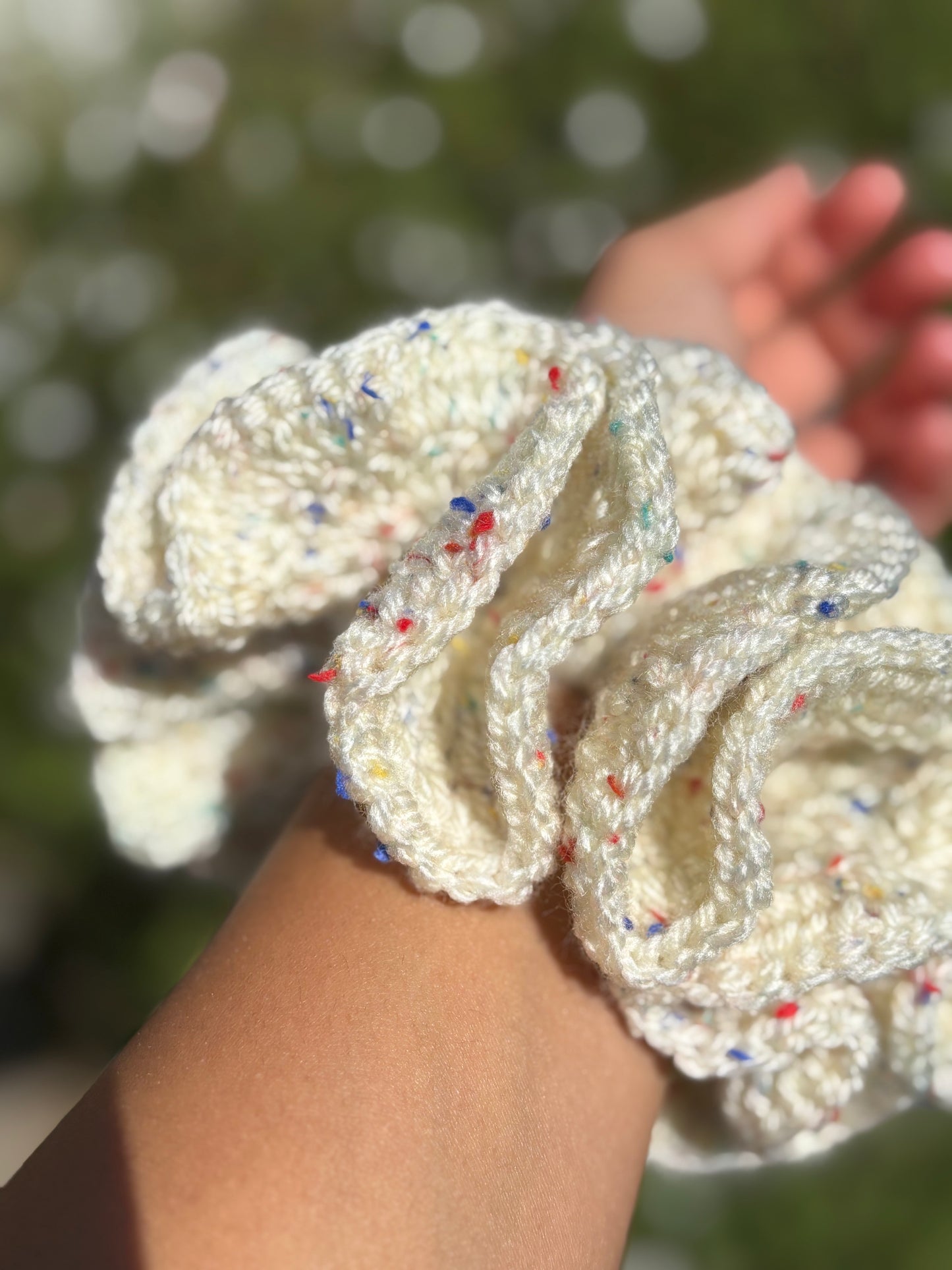 Nougat colour scrunchie
