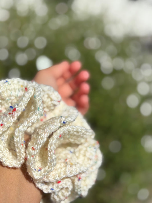 Nougat colour scrunchie
